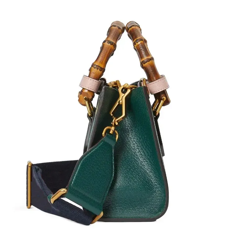 Women’s Genuine Leather Shoulder Handbag with Bamboo Handle – Large Capacity Tote with Magnetic Closure - Image 6