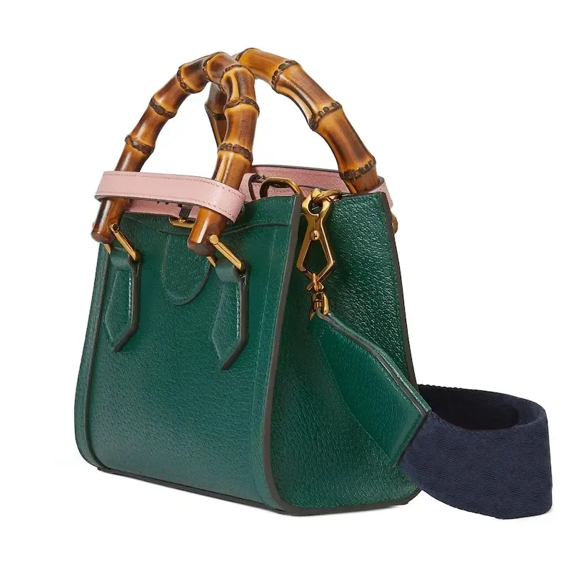 Women’s Genuine Leather Shoulder Handbag with Bamboo Handle – Large Capacity Tote with Magnetic Closure - Image 4