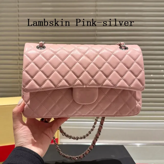 10A Luxury Double Flap Quilted Designer Bag – 25CM Caviar Lambskin Real Leather Classic Handbag - Image 20