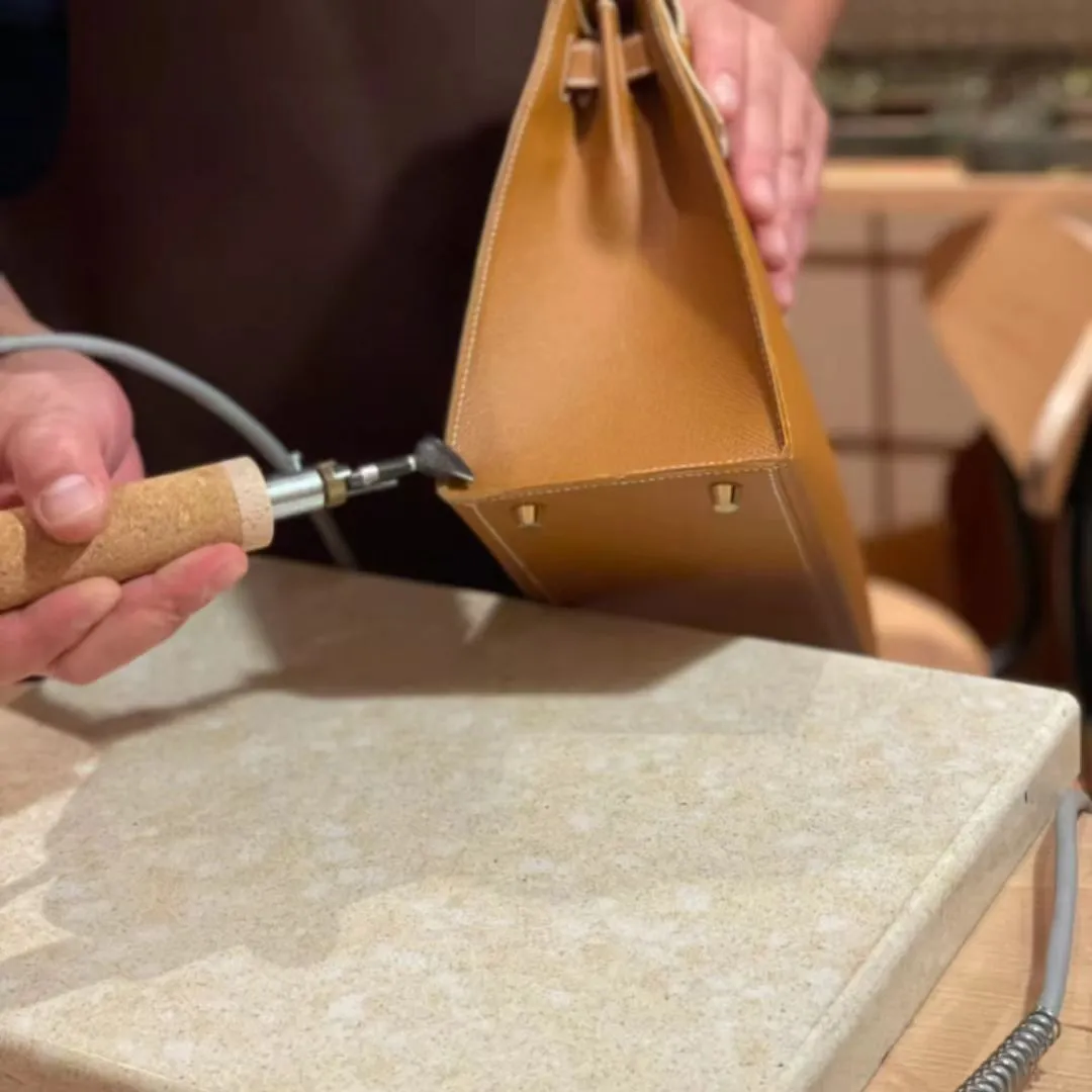 Luxury Handmade French Leather Sellier Handbag – Business, Fashion & Banquet Bag with 24K Gold (25cm / 30cm) - Image 7