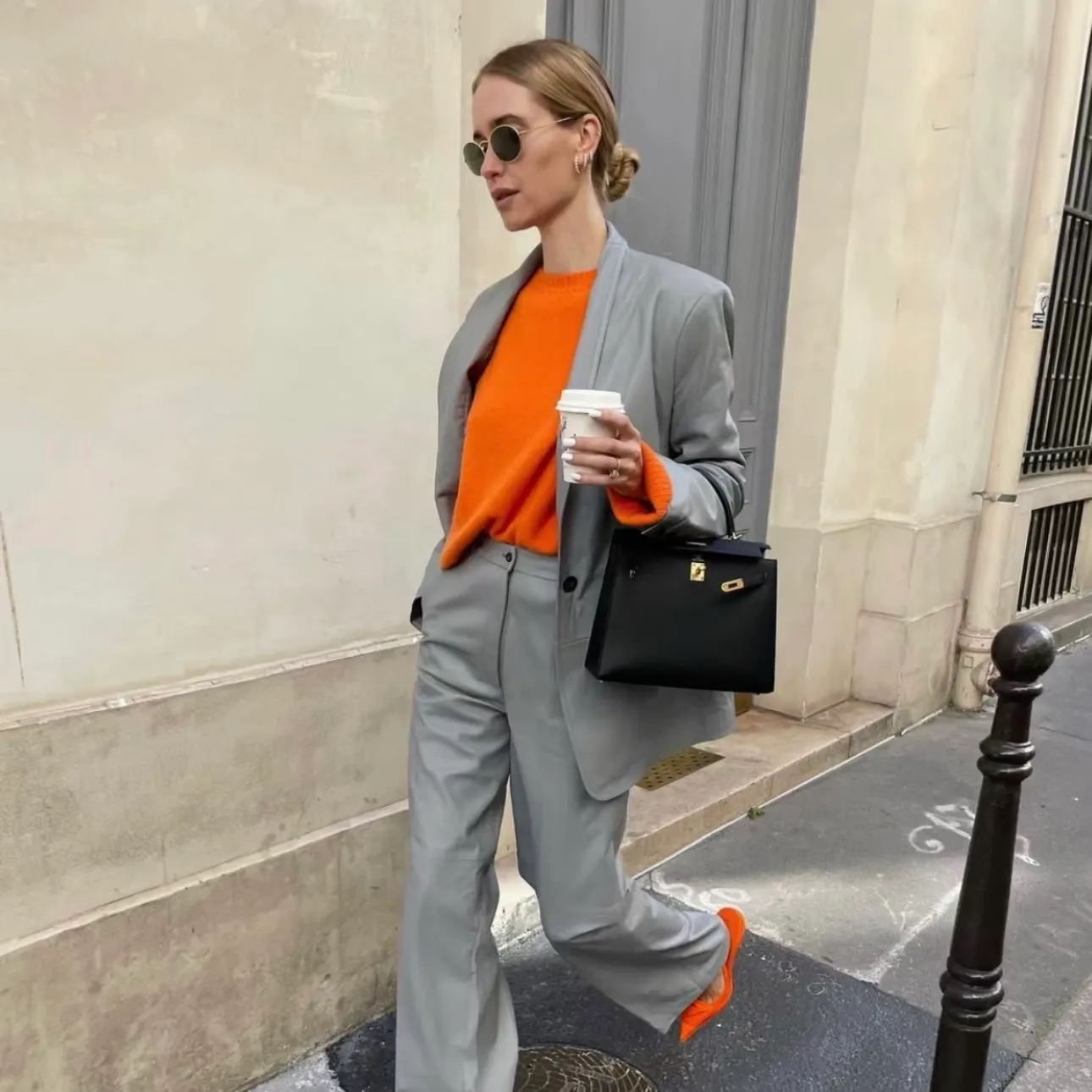 Luxury Handmade French Leather Tote – Designer Shoulder Bag with 24K Gold Finish (25cm / 28cm) - Image 2