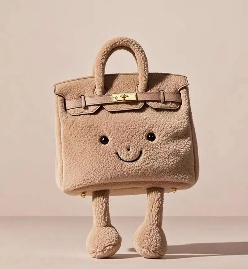 Hot-Selling Cute Plush Storage Tote – Large Capacity Crossbody & Shoulder Bag Gift for Women - Image 4