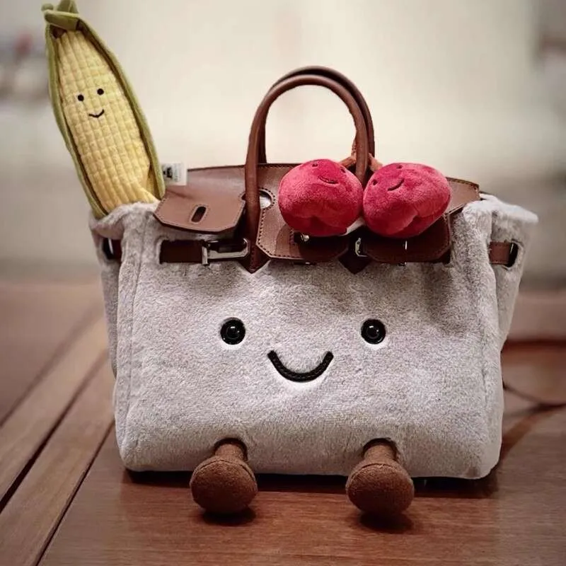 Hot-Selling Cute Plush Storage Tote – Large Capacity Crossbody & Shoulder Bag Gift for Women - Image 5