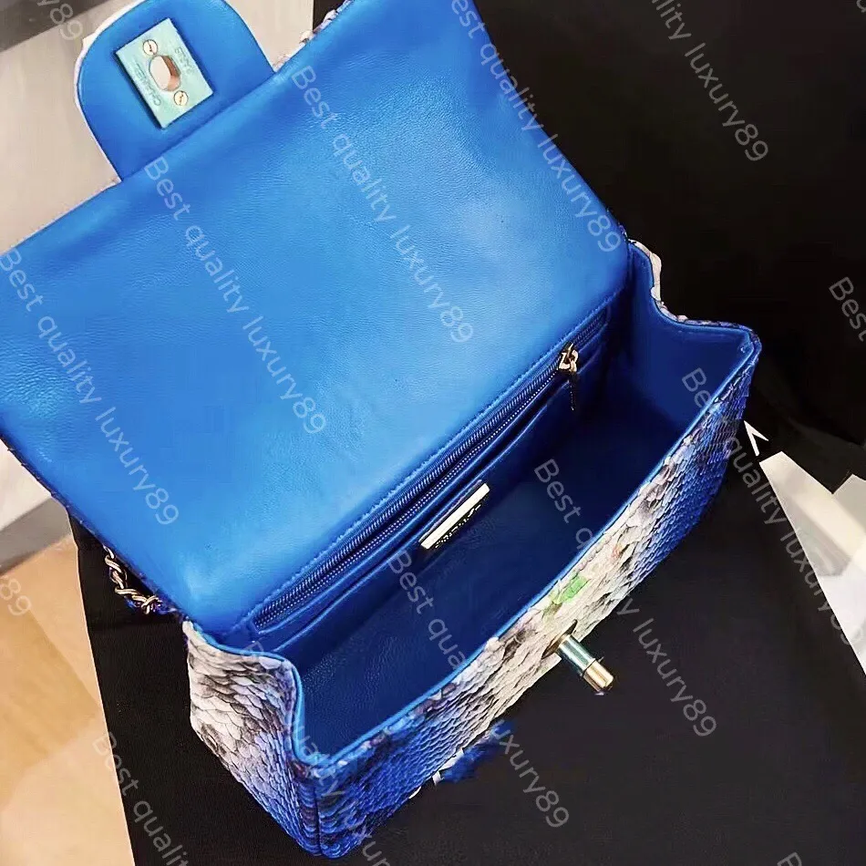 19A Mirror Luxury Python Skin Shoulder Bag – Designer Diagonal Crossbody from Imported Original Factory - Image 8