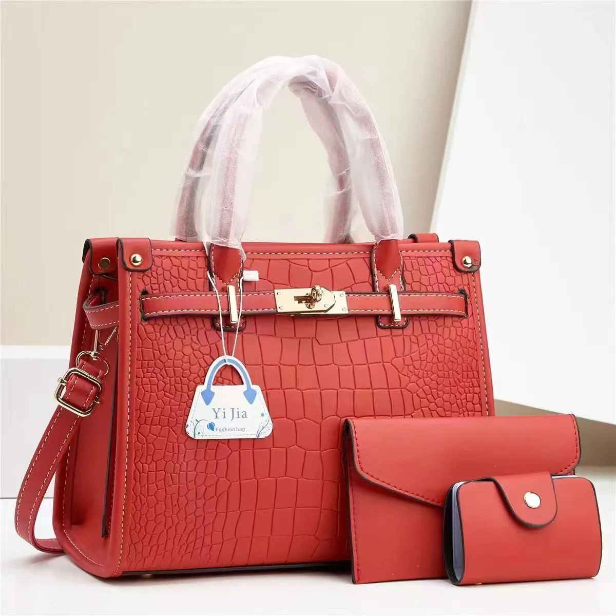 Chic Crocodile Pattern Casual Handbag for Women – Trendy Loose-Fit Shoulder Bag with Free Shipping - Image 4
