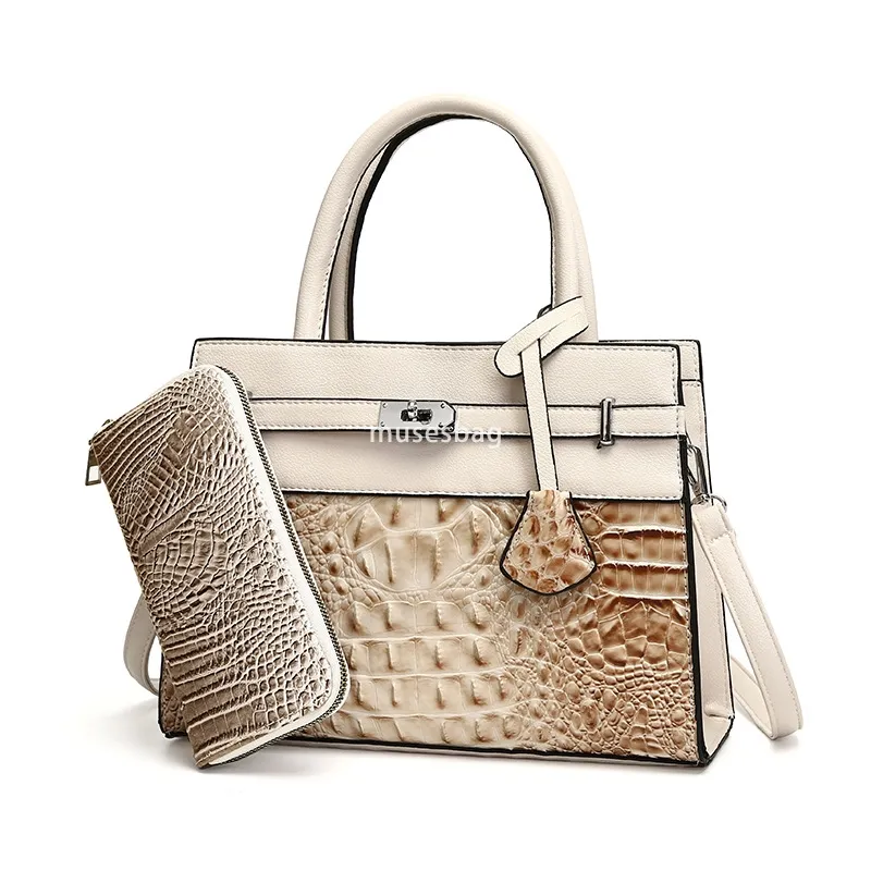 Designer Retro Crocodile Pattern Tote – High-Quality European & American Style, Large Capacity, Versatile Fashion Bag - Image 5