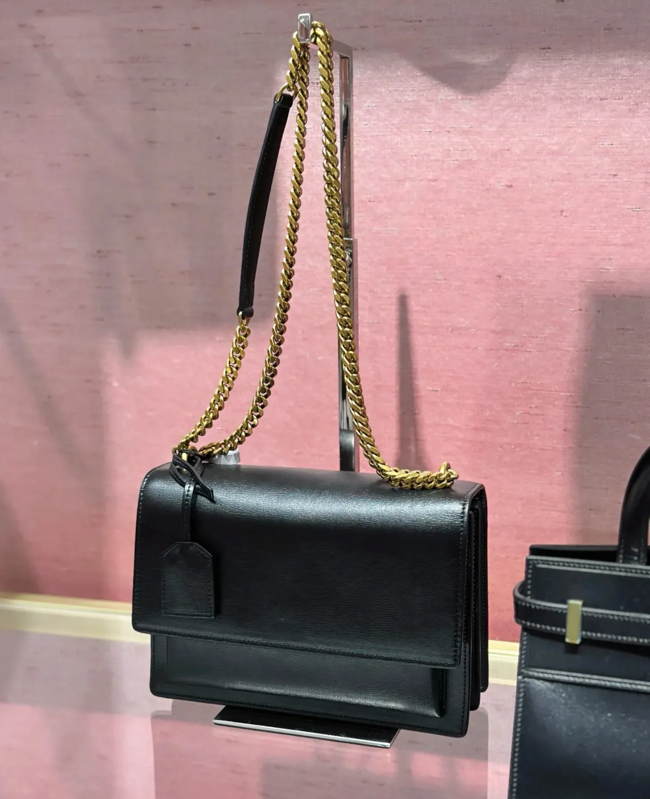 12A Designer Shoulder Bag – Genuine Leather Crossbody with Gold/Silver Metal Chain & Flip Cover - Image 8