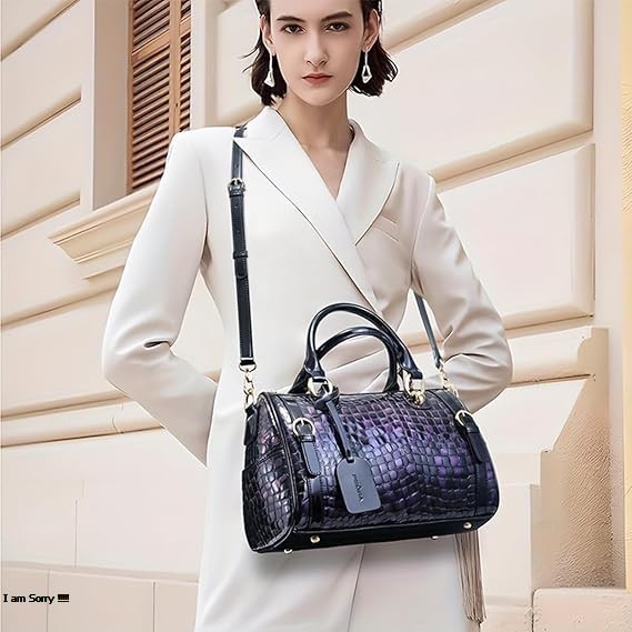 Genuine Leather Shoulder Tote Bag for Women – Large Capacity Work & Travel Purse with Zipper and Crossbody Strap - Image 15