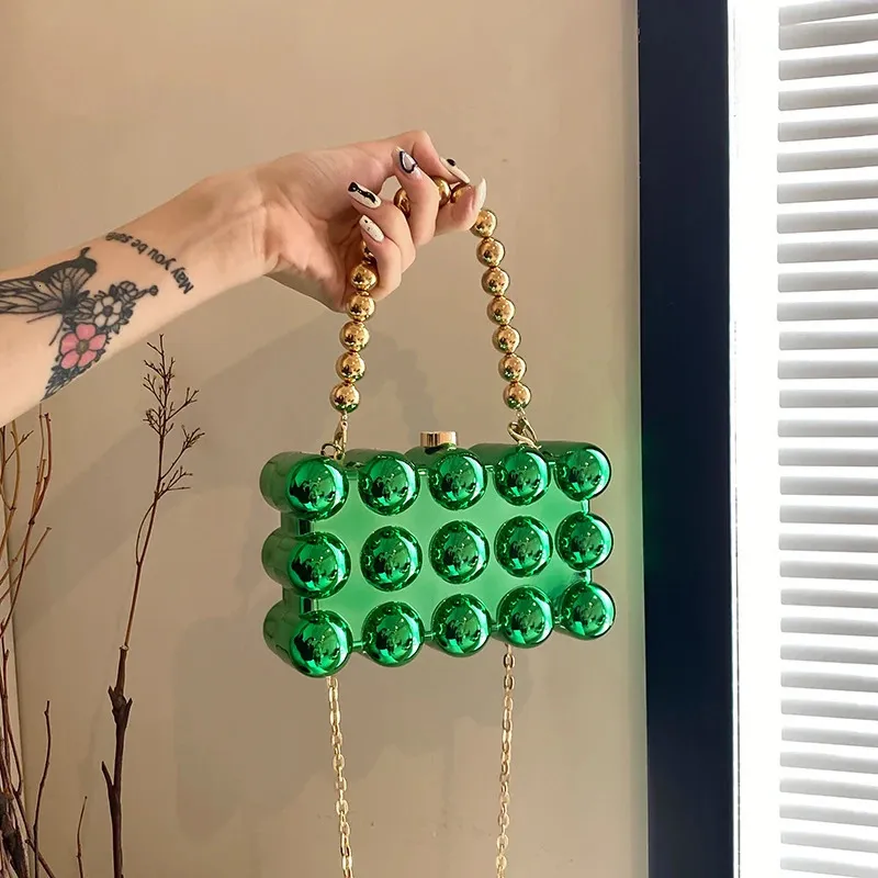 Acrylic Square Clutch Purse – Modern Crossbody Evening Bag with Detachable Strap for Weddings & Parties - Image 10