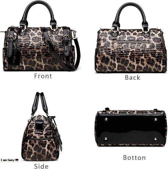 Genuine Leather Shoulder Tote Bag for Women – Large Capacity Work & Travel Purse with Zipper and Crossbody Strap - Image 8