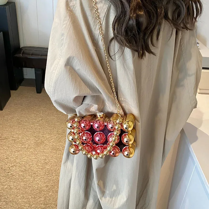 Acrylic Square Clutch Purse – Modern Crossbody Evening Bag with Detachable Strap for Weddings & Parties - Image 7