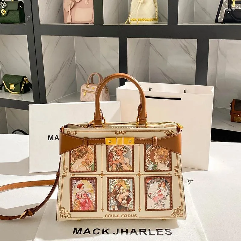 2024 Retro Color-Block Shoulder Bag – High-End Designer Style Crossbody Handbag for Women