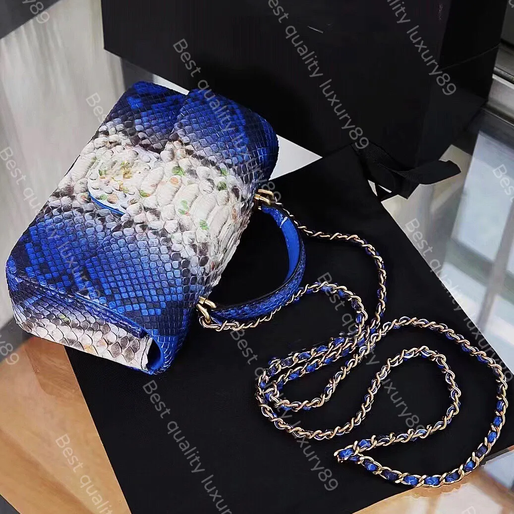 19A Mirror Luxury Python Skin Shoulder Bag – Designer Diagonal Crossbody from Imported Original Factory - Image 6