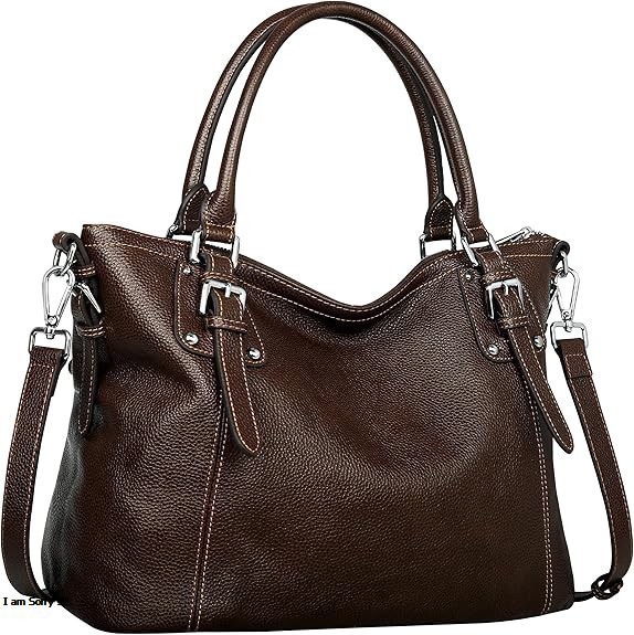 HESHE Genuine Leather Tote Satchel – Women's Shoulder Handbag & Top Handle Crossbody Purse - Image 13