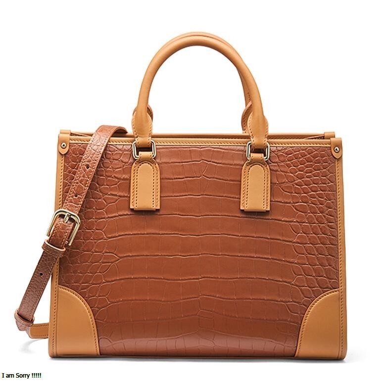 Alligator Leather Satchel – Women's Shoulder Handbag & Elegant Work Purse - Image 6