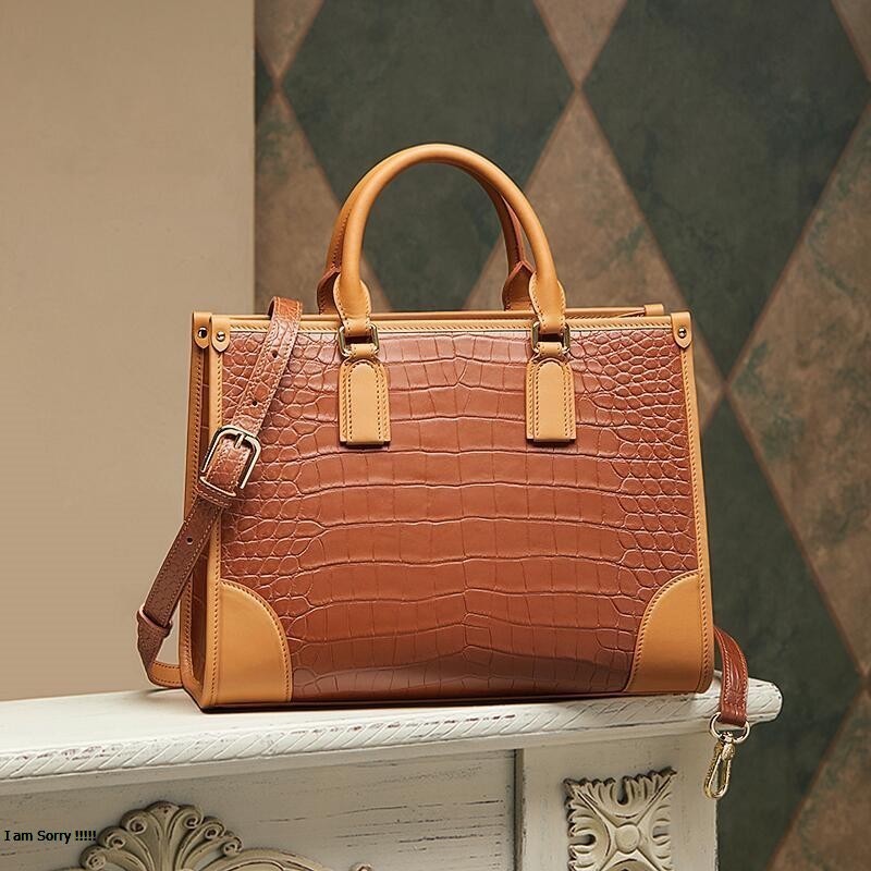 Alligator Leather Satchel – Women's Shoulder Handbag & Elegant Work Purse