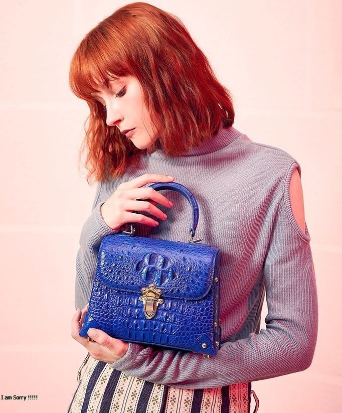 Designer Crocodile Leather Handbag – Luxury Crossbody Bag for Women - Image 10