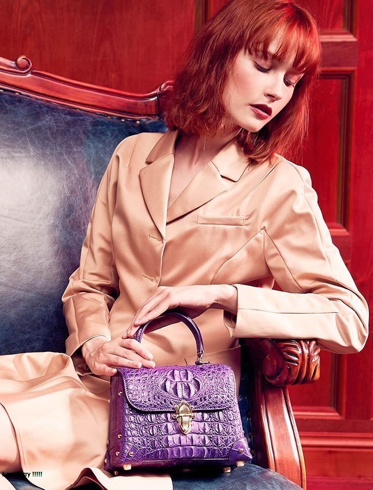 Designer Crocodile Leather Handbag – Luxury Crossbody Bag for Women - Image 8