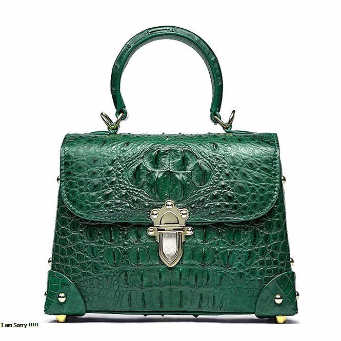 Designer-Crocodile-Handbags-Crossbody-Bags-Green