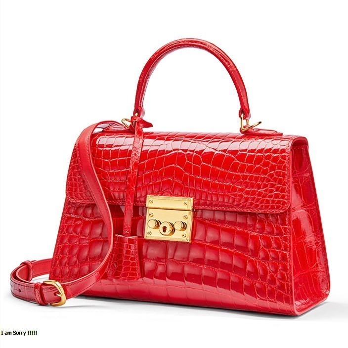 Luxury Alligator Leather Top-Handle Handbag – Elegant Padlock Ladies Purse - Image 8