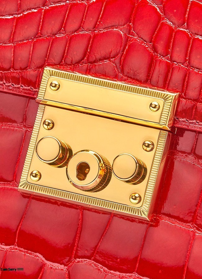 Luxury Alligator Leather Top-Handle Handbag – Elegant Padlock Ladies Purse - Image 3