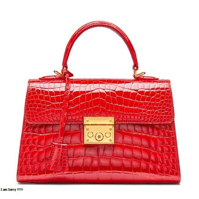 Luxury Alligator Leather Top-Handle Handbag – Elegant Padlock Ladies Purse - 1