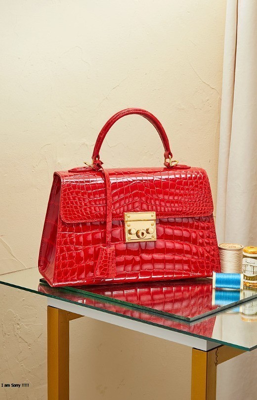 Luxury Alligator Leather Top-Handle Handbag – Elegant Padlock Ladies Purse - Image 2