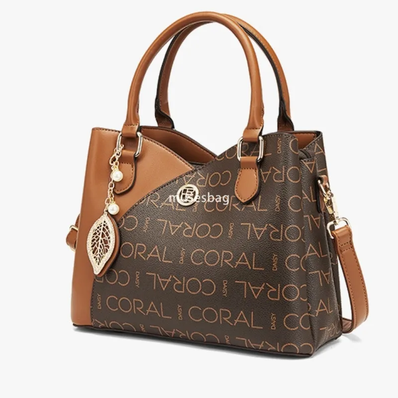 Designer Women's PU Leather Crossbody Bucket Bag – Large Capacity, Retro Style, Multi-Functional Handbag with Gold Accents - Image 5