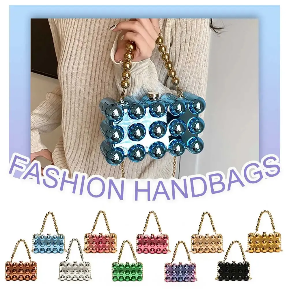 Acrylic Square Clutch Purse – Modern Crossbody Evening Bag with Detachable Strap for Weddings & Parties - Image 2