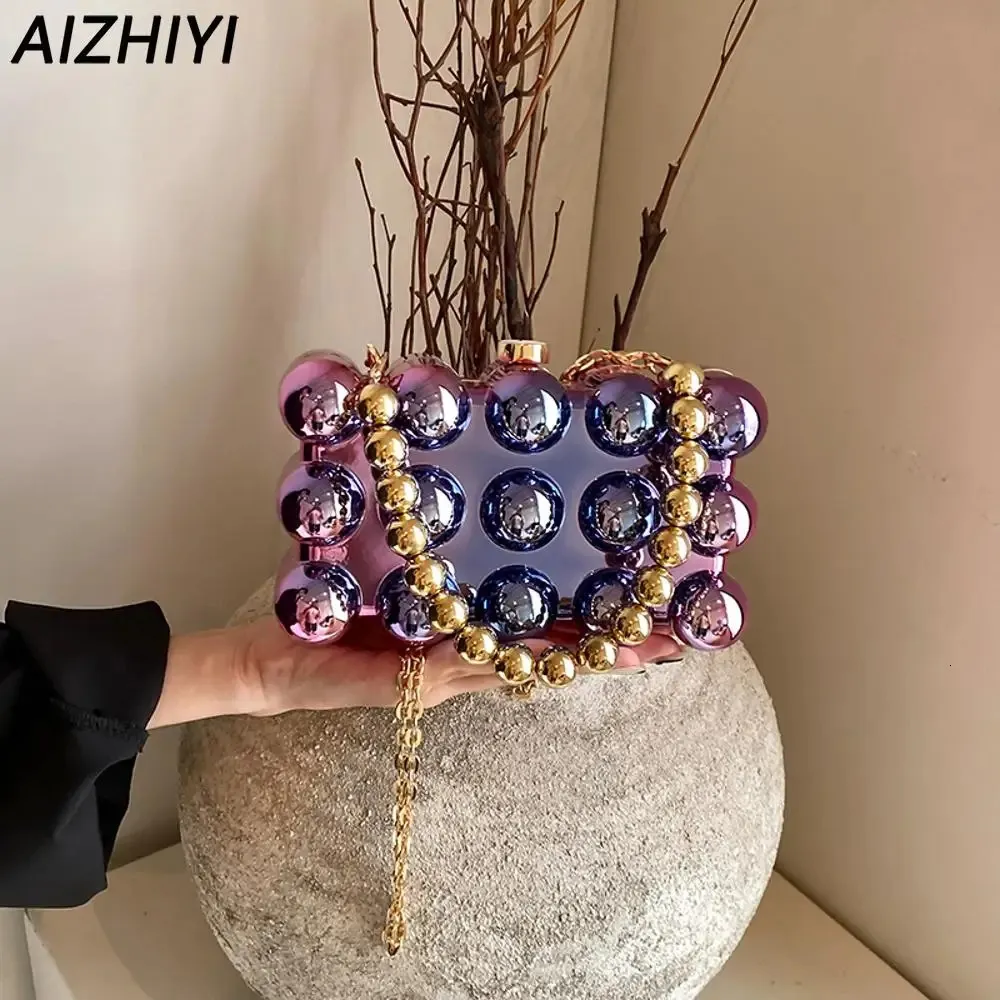 Acrylic Square Clutch Purse – Modern Crossbody Evening Bag with Detachable Strap for Weddings & Parties