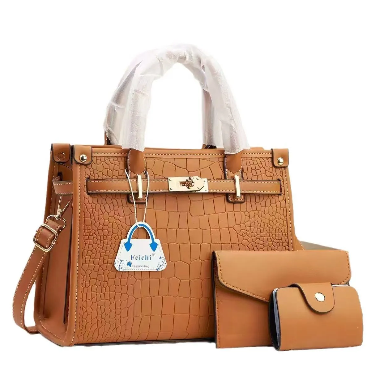 Chic Crocodile Pattern Casual Handbag for Women – Trendy Loose-Fit Shoulder Bag with Free Shipping - Image 7