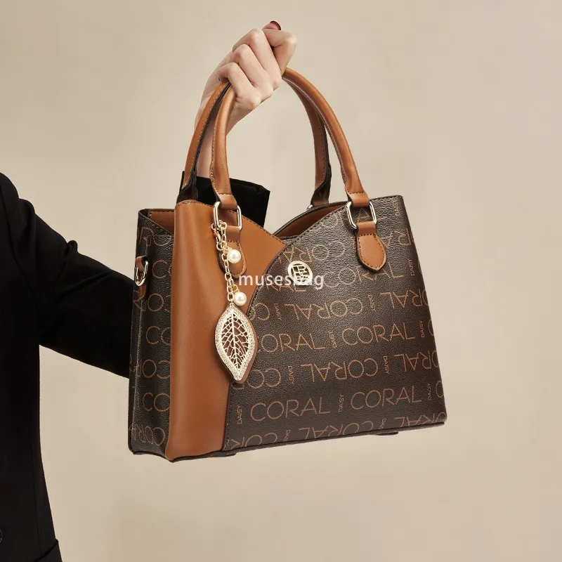 Designer Women's PU Leather Crossbody Bucket Bag – Large Capacity, Retro Style, Multi-Functional Handbag with Gold Accents - Image 6