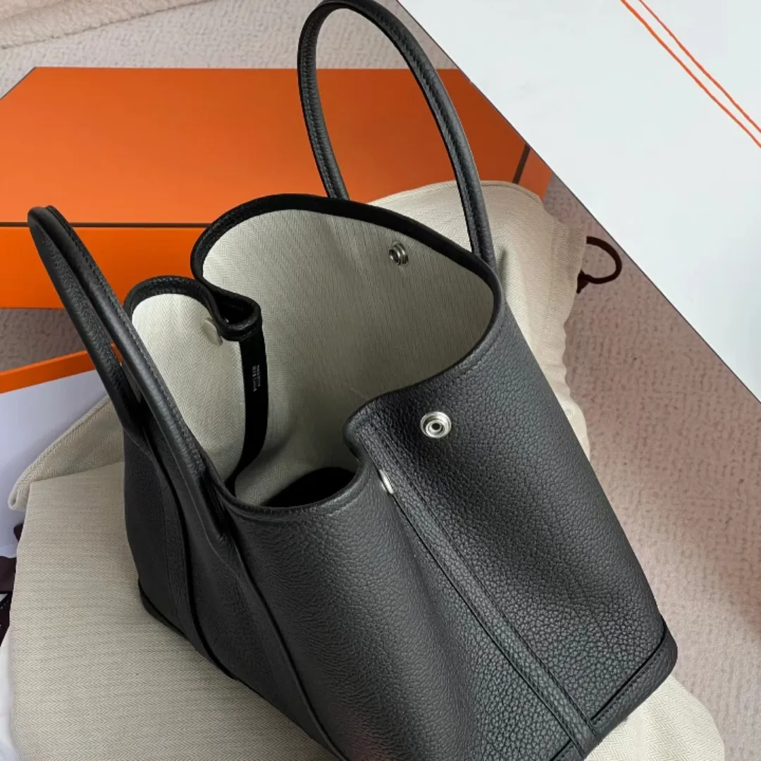 19A Classic Fashion Tote – Casual Commuter Handbag in Original Negonda Cowhide with Exquisite Button Detail (30cm / 36cm) - Image 4