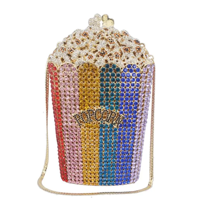Luxury Popcorn Crystal Clutch – Shiny Designer Evening Purse for Wedding & Party Looks - Image 2