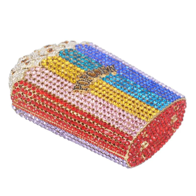 Luxury Popcorn Crystal Clutch – Shiny Designer Evening Purse for Wedding & Party Looks - Image 4