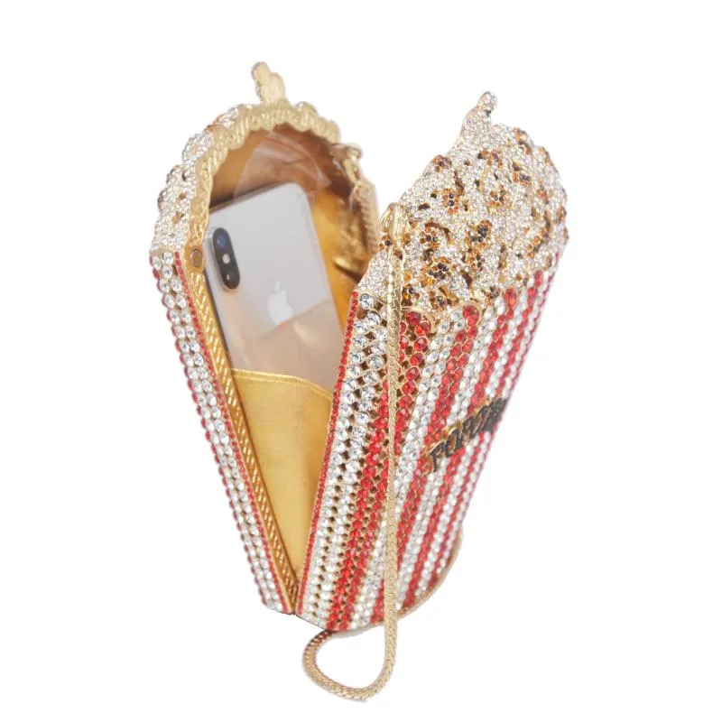 Luxury Popcorn Crystal Clutch – Shiny Designer Evening Purse for Wedding & Party Looks - Image 6