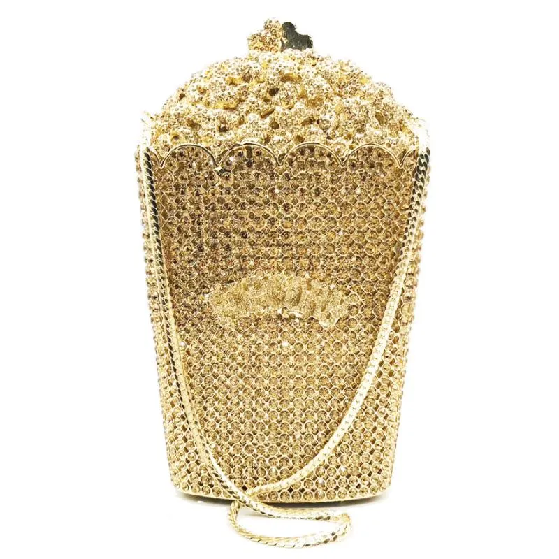 Luxury Popcorn Crystal Clutch – Shiny Designer Evening Purse for Wedding & Party Looks - Image 8