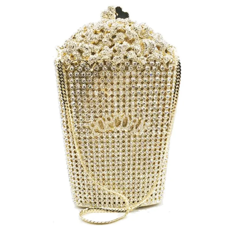 Luxury Popcorn Crystal Clutch – Shiny Designer Evening Purse for Wedding & Party Looks - Image 9